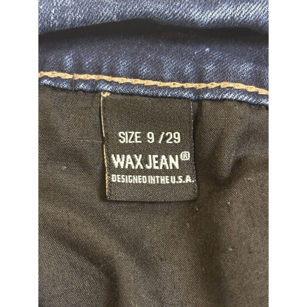 Wax Jean Butt I Love You Skinny Jeans Dark Wash Distressed Size 9/29 High Rise - Picture 4 of 6